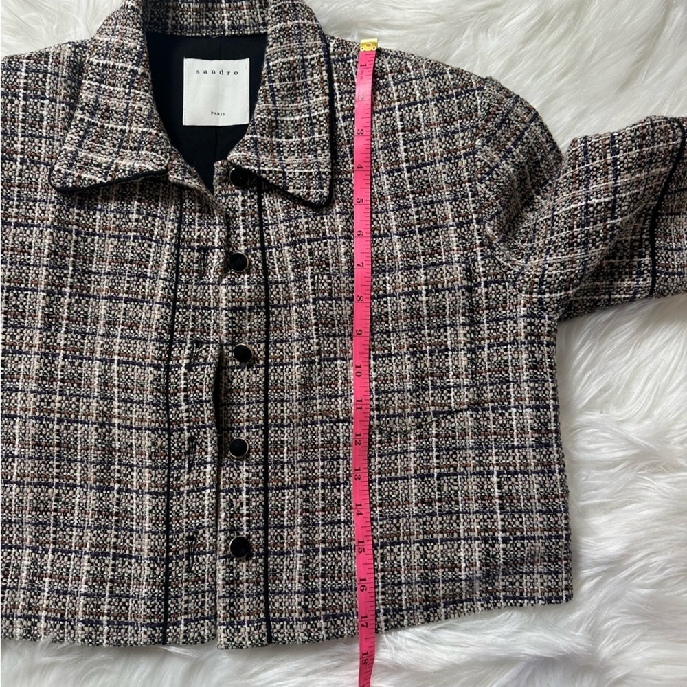 Sandro Glwadys Cropped Tweed Jacket - Picture 5 of 14